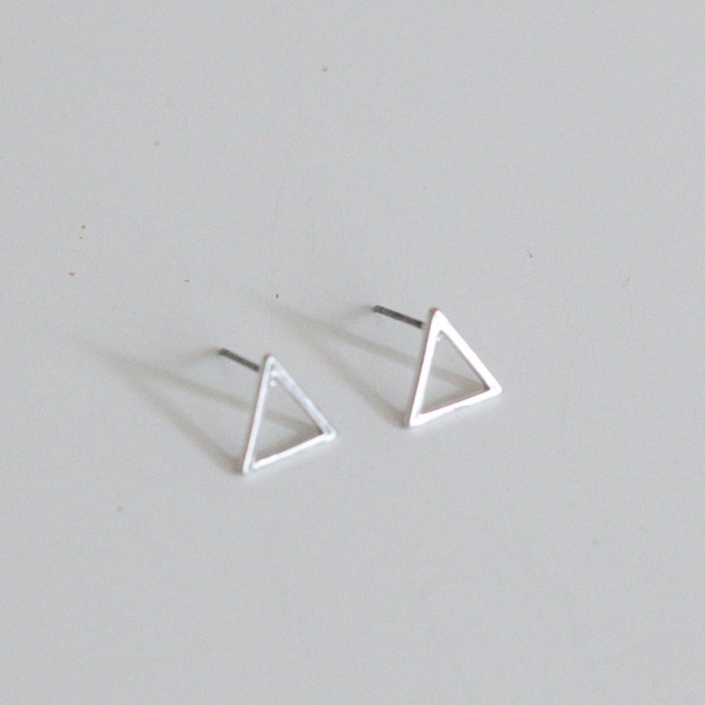 Triangle Stud Earrings - image 1